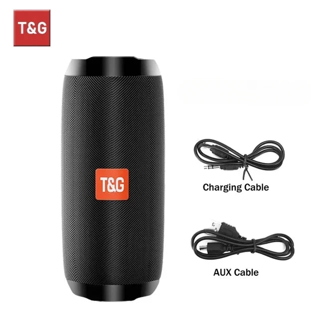 Enceinte Bluetooth TG117, enceinte portable sans fil, caisson de basses stéréo étanche pour l'extérieur, compatible avec radio TF