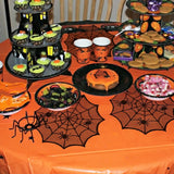 Halloween Decorations Set Spider Web Table Runner Fireplace Scarf Cover Tablecloth 3D Bats Wall Stickers Halloween Party Decor