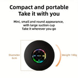 Nuevo altavoz inalámbrico LED Bluetooth impermeable para baño, minialtavoz portátil con ventosa grande, altavoz estéreo para deportes al aire libre