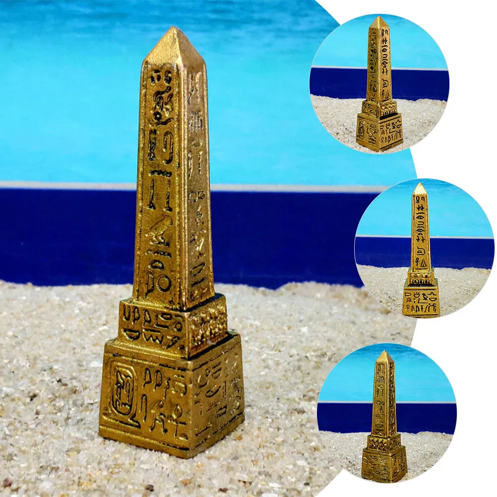 Egyptian Obelisk Figurine Statue Egyptian Obelisk Psychological Sandbox Tower Ornament Figurine Desktop Egyptian Tower Ornament