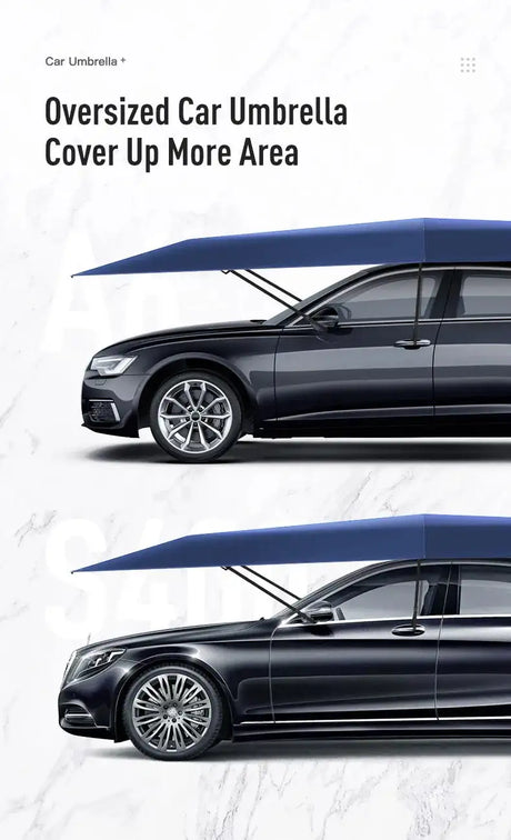 Car Umbrella Semi-Automatic Awning Tent Auto Smart Insulated Cover Outdoor Waterproof Folded Portable Canopy Cover Sun Shade - Lootquake