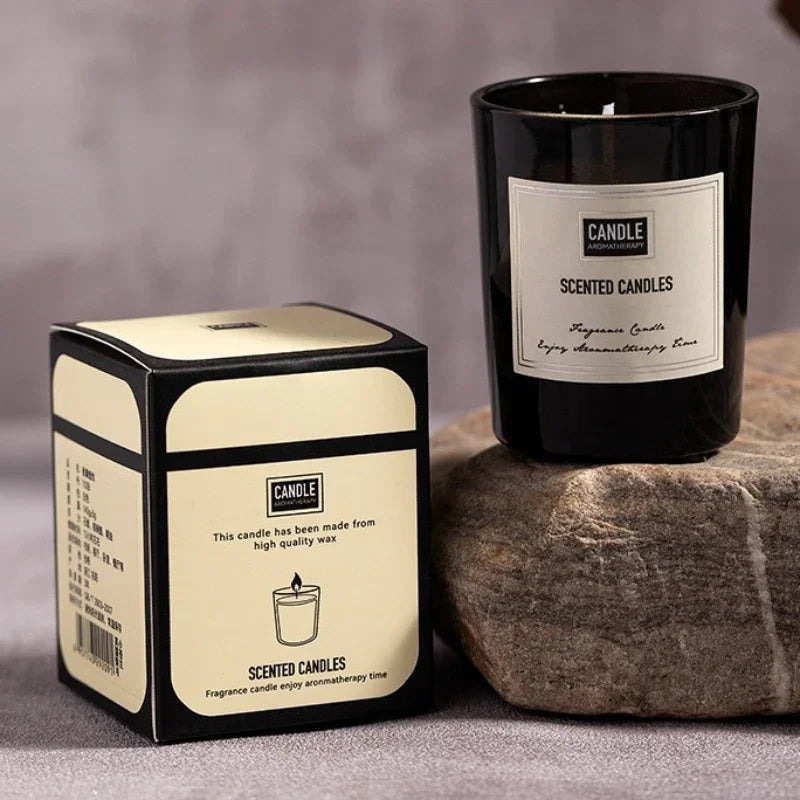 1 vela de aromaterapia con aroma a planta europea moderna para sala de estar, dormitorio, purificación del aire, fragancia duradera, decoración de vasos.