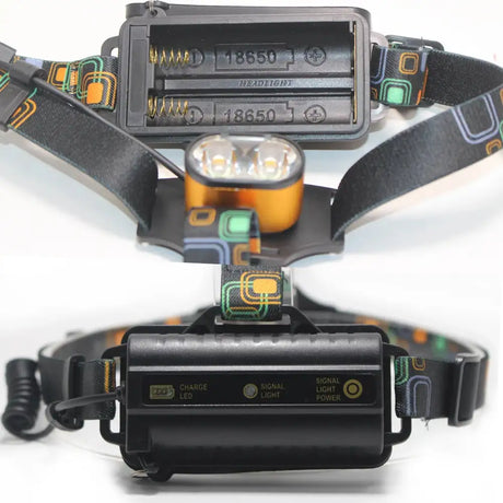 8000 lumen T6 Led lighting 2*T6 USB Hunting Headlamp Fishing Head light headlight Bike lights 3 Modes LED Headlight - Lootquake