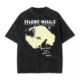 Restless Dreams Silent Hill T Shirt Hip Hop Washed Short Sleeve Street T-Shirts for Men Women Tops Streetwear Graphic Tee Shirt - Lootquake