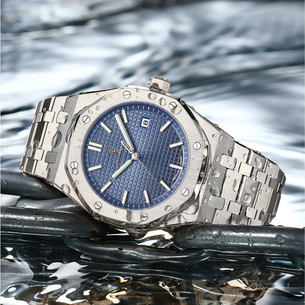 POEDAGAR Classic Men's Watches Fine Steel Original Quartz Watch for Man Luminous Date Waterproof Wristwatch Trend Fashion New - Lootquake