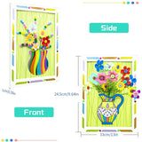 Kids DIY Craft Kit 3D Embossing Kit Photo Frame DIY Making Button Bouquet Boy Girls Interactive Handmade Educational Toy Gift