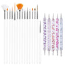 YIKOOLIN 20pcs Nail Art Brush Set UV Gel Polish Pen Acrylic Nail Design Kit DIY Painting Tools for Nail Artistry