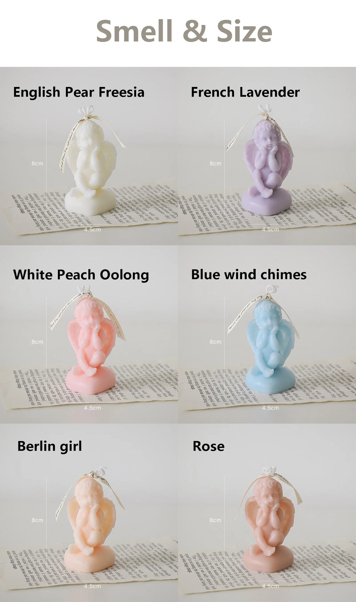 Vela perfumada con forma de ángel para decoración de habitación, estilo nórdico, que alivia la fatiga y crea un ambiente festivo para bodas y cumpleaños.
