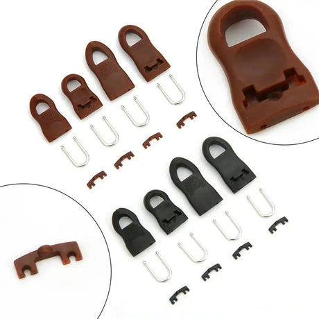 Zipper Slider Replacement Zipper Puller Tag Fixer Repair Kit Zipper for Sewing Clothes Travel Bag Suitcase Clothes Tent Backpack - Lootquake
