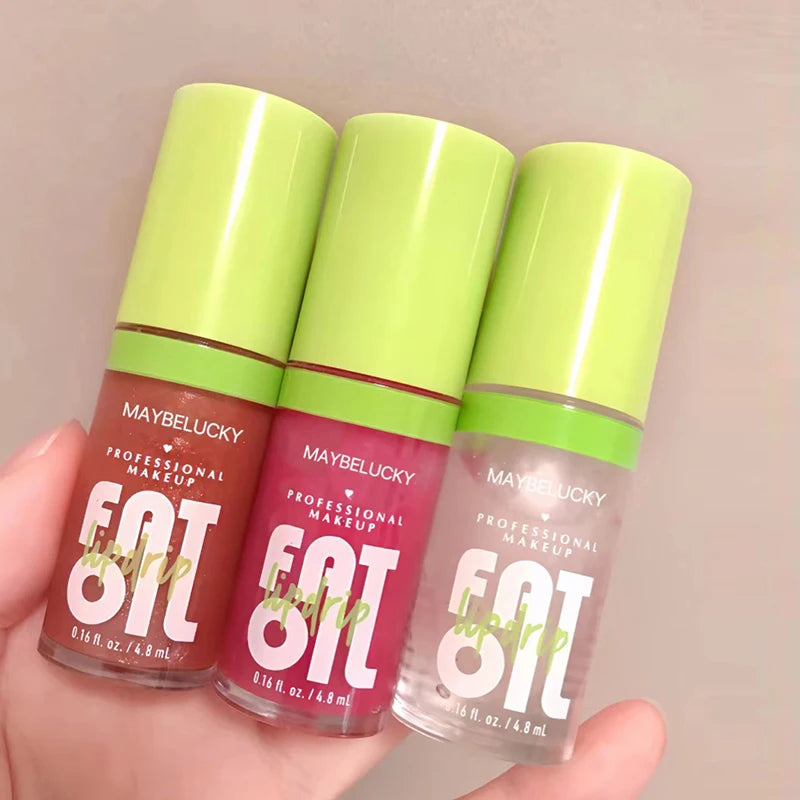 8 Colors Lip Gloss Plumping Lip Glaze Lip Balm Crystal Jelly Moisturizing Lip Oil Long Lasting Lipstick Transparent Lip Care
