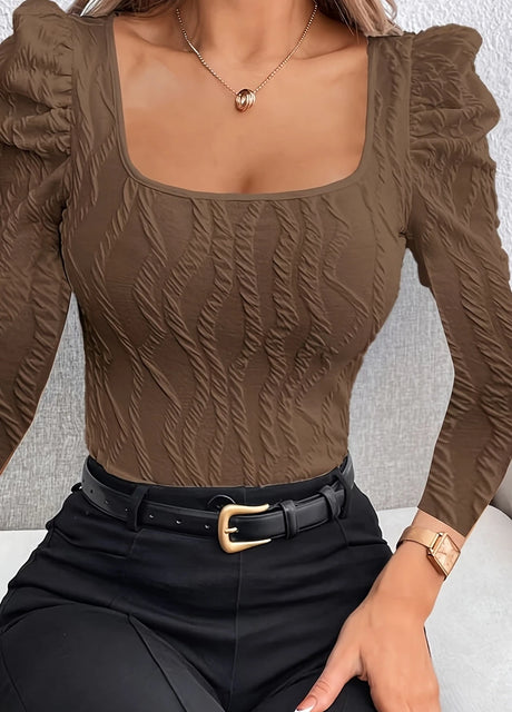 Elegant Casual Woman T-Shirt Fashion Loose T-Shirt Woman Temperament Long sleeve T-Shirt Holiday Weekend - Lootquake