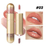 1pcs Double-head lip gloss lipstick, hydrating and moisturizing, foldable, sparkling mirror-like, nourishing lip gloss