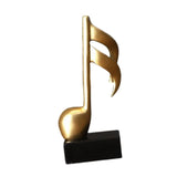 Music Note Sculpture Resin Tabletop Decor for Bookshelf Fireplace Cabinet Office Home Gift Musical Theme Art Statue Ornament
