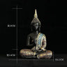Estatua grande de Buda de Tailandia, escultura de Buda de resina verde hecha a mano, figura budista, meditación, decoración del hogar