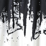 Boys' Summer Set: Cool Black & White Round-neck T-shirt with Slanted Pocket, Paired with Matching Shorts for Casual Play. - Lootquake