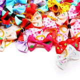 Lot de 100 nœuds pour chiots, accessoires de toilettage mobiles faits à la main pour chiens et chats, avec élastique