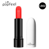 High Quality Popfeel Waterproof Lasting Matte Luxury Velvet Lipstick Make up Smudge-Free Pigmented Lipsticks Lip Gloss Cosmetics