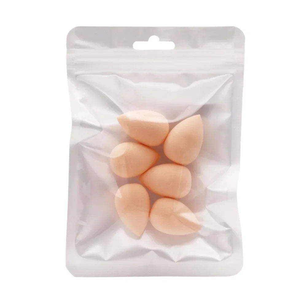 Lot de 6 mini éponges de maquillage pour poudre, houppette cosmétique, sèche et humide, anti-cernes, fond de teint liquide, accessoires de maquillage pour femmes