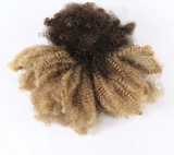 #30-#1-#30 Ombre Brown Afro Kinky Curly Bulk Human Hair | 50g Brazilian Crochet Braiding Hair Extensions (No Weft)