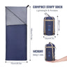 Saco de dormir portátil para exteriores Lixada de 190 x 75 cm, para acampar, viajar, senderismo, multifunción, ultraligero, 680 g, para mochileros.