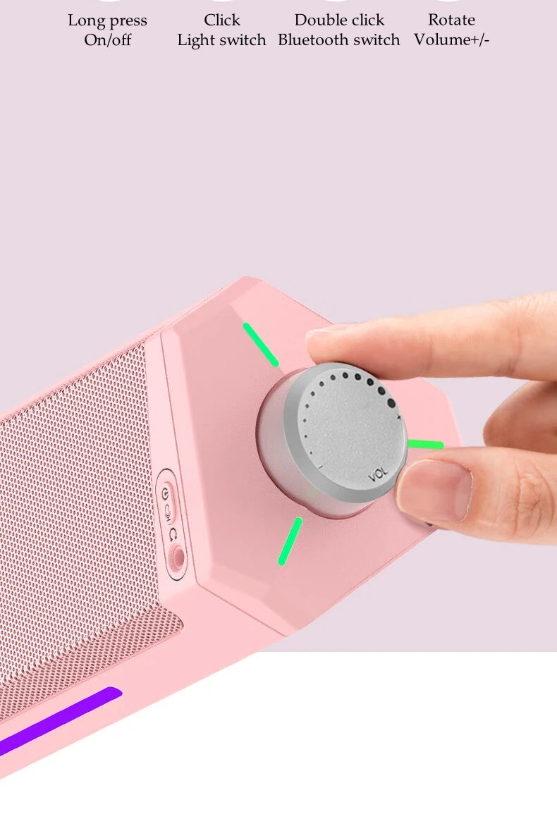 Altavoces Bluetooth para juegos, subwoofer USB portátil, sonido estéreo envolvente, amplificadores, barra de sonido, altavoces de escritorio para PC