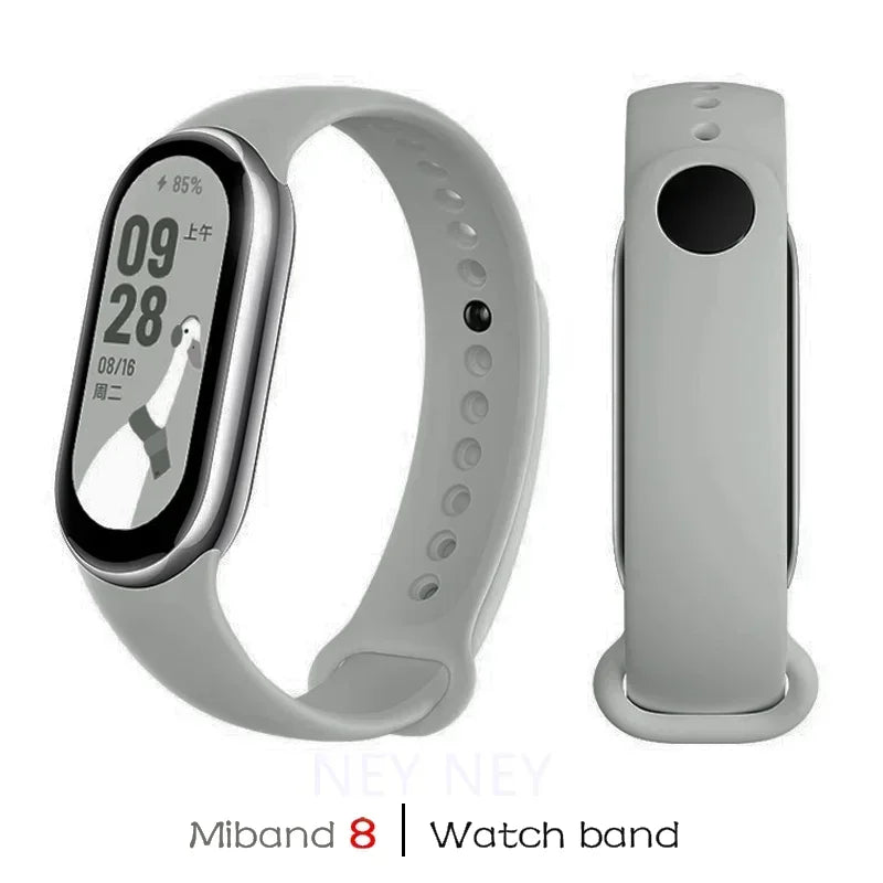 Correas deportivas para Xiaomi Mi Band 8-9 NFC, repuesto de pulsera de silicona Mi Band 9/8, resistente al agua, accesorios para Mi Band 9