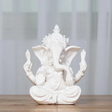 Estatua de elefante de Buda Ganesha de piedra arenisca, escultura hecha a mano, figura de elefante, accesorios de decoración del hogar