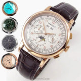 Corgeut Multi Functional Watch Automatic Mechanical Watch for Men 42mm Day Date Month Year Day/Night ST1655 Movt Polished Case - Lootquake