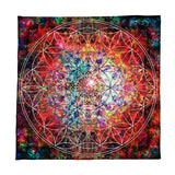 Nappe de tarot mandala bleu, nappe de vie florale pour tarot, ciel étoilé mystique, nappe d'autel Wicca, tapis de jeu de cartes