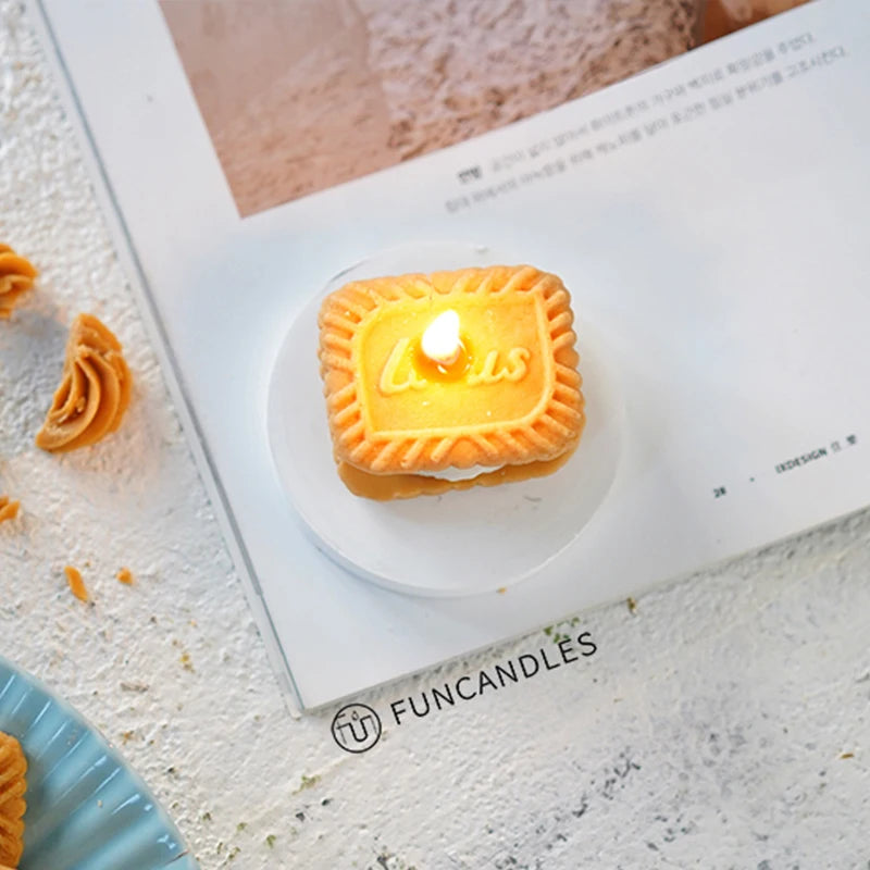 Molde de silicona para velas perfumadas con forma de galleta, para modelar velas, para hacer tú mismo, para hornear pasteles y yeso, herramientas para decorar pasteles.