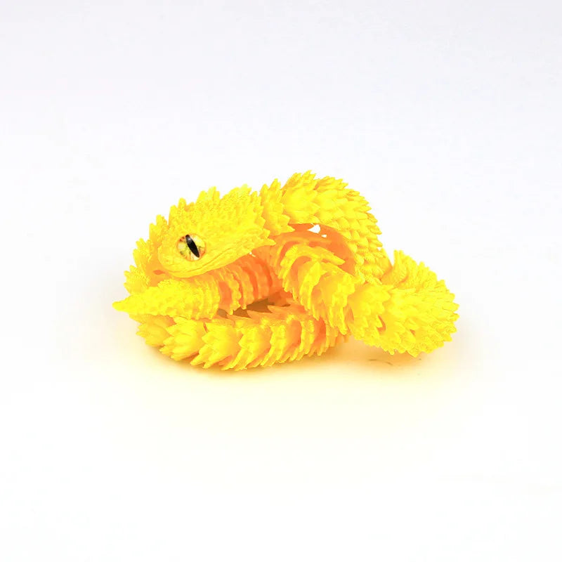 Snake Sculpture Articulated Snake Decor Articulated Animals Figurine with Movable Joints 3D Printed Model Home Desktop Ornament