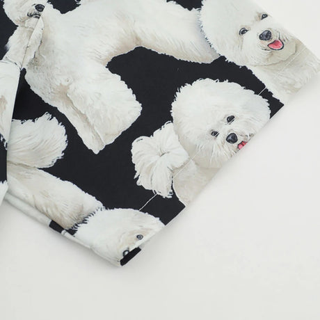 Dogs Graphic Shirts Mens Summer Casual Shirts Loose Short Sleeve Button Up Blouse Streetwear Harajuku Hip Hop Shirts for Male - Lootquake