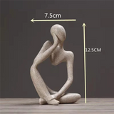Y51A-3Pcs Minimalist Decor Abstract Thinker Statue Sculpture Set,Neutral Home Decor Mini Sandstone Thinker Figurines Easy To Use