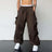 Harajuku Oversized Cargo Parachute Pants Men Streetwear Vintage Y2k Hip Hop Wide Leg Joggers Baggy Casual Sweatpants Techwear - Lootquake