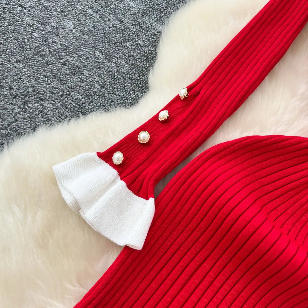 SINGREINY 2024 Hotsweet Slim Autumn Dress Women Peter pan Collar Long Sleeves Patchwork Preppy Style Mermaid Sweater Long Dress - Lootquake