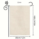 Drapeau rustique de bienvenue pour Halloween, décoration double face verticale en toile de jute, crâne, chat noir, fantôme, lampe citrouille, chauves-souris, décoration de jardin extérieure