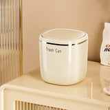 Mini bote de basura de prensa, cesto de basura de escritorio, cesto de basura de plástico para mesa de casa, suministros de oficina, cubos de basura, caja de artículos varios, suministros para el hogar