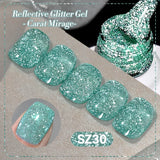 BORN PRETTY 10ml Reflective Glitter Gel Nail Polish Carat Mirage Sparkling Color Shine UV LED Soak Off Semi-Permanant Varnish