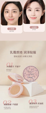 Crema CC hidratante con cojín de aire, crema BB blanqueadora con control de grasa, maquillaje de larga duración, resistente al agua, base hidratante natural.