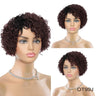 8-Inch Bouncy Curly Pixie Cut Wig | Side Part Brazilian Human Hair