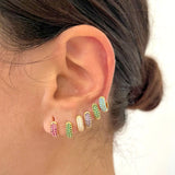 925 Sterling Silver Needle Micro-set Half Circle Zircon Hoop Ear Buckle Geometric Luxury Earrings Fashion Jewelry Gift Wholesale - Lootquake
