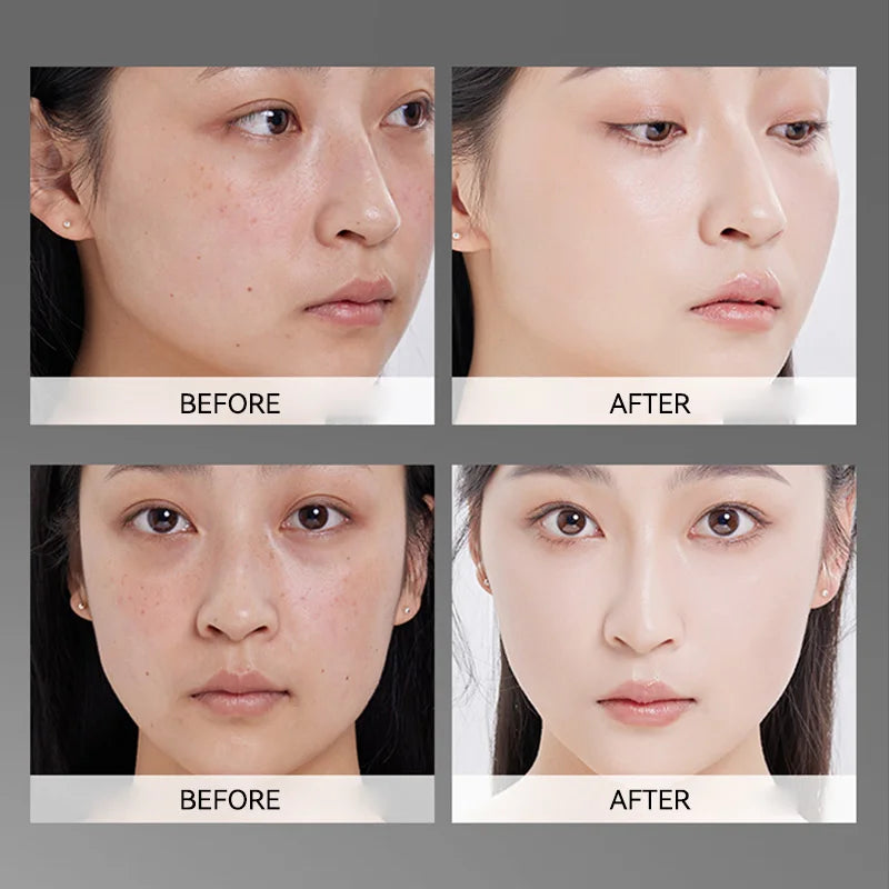 Base de maquillaje hidratante transparente y humectante con perspectiva natural, hidratante, brillante, fina y ligera. Base de maquillaje de doble cabezal rotada, más cómoda, función impermeable, fácil de maquillar, fácil de usar.