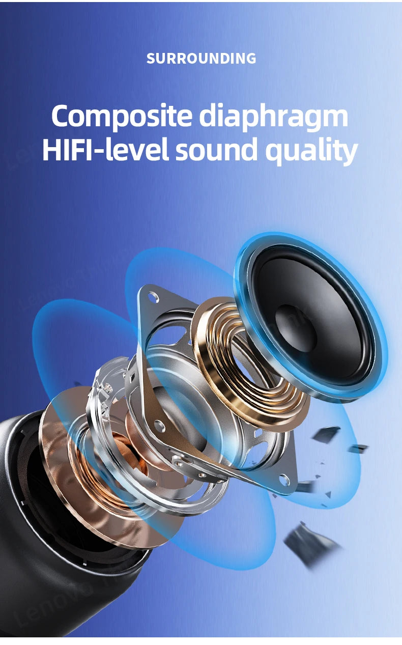 Altavoz portátil inalámbrico Bluetooth Lenovo K30, resistente al agua, con USB, para exteriores, con sonido envolvente y graves.