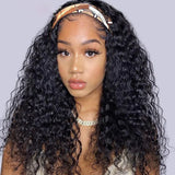 180% Density Kinky Jerry Curly Headband Wig | Glueless Peruvian Human Hair