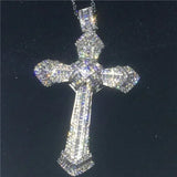 Exquisite Shining Crystal Cross Necklace Pendant Lucky Charming Fashion Jewelry Gift Unisex - Lootquake