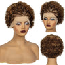 350# Ginger Orange Synthetic Knotless Braided Wig | 13x4 Transparent Lace Front Short Afro Kinky Curly Braids