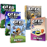 5 Books/set Original Popular Cat Kid Comic Club Books The Adventures of  Dav Pilkey Cat Kid Comic ClubEnglish Novel Books