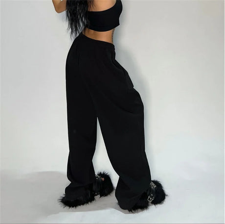 Women American Vintage Baggy Pants Y2K Hip Hop Joggers Oversized Trousers Female Casual Sports Sweatpants Spring Fall Streetwear - Lootquake