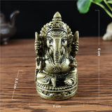 Ganesha Buddha Statue Elephant God Sculpture Ganesh Figurine Man-made Jade Stone Garden Home Decoration Accessories Statues
