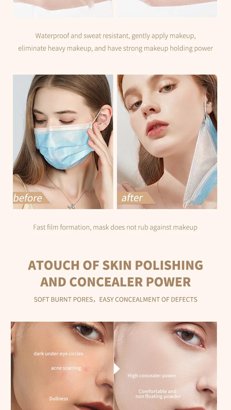 Color Changing Foundation BB Cream,Hydrating Oil Control Foundation with Color-Changing Effect,Lightweight Matte Finish Makeup